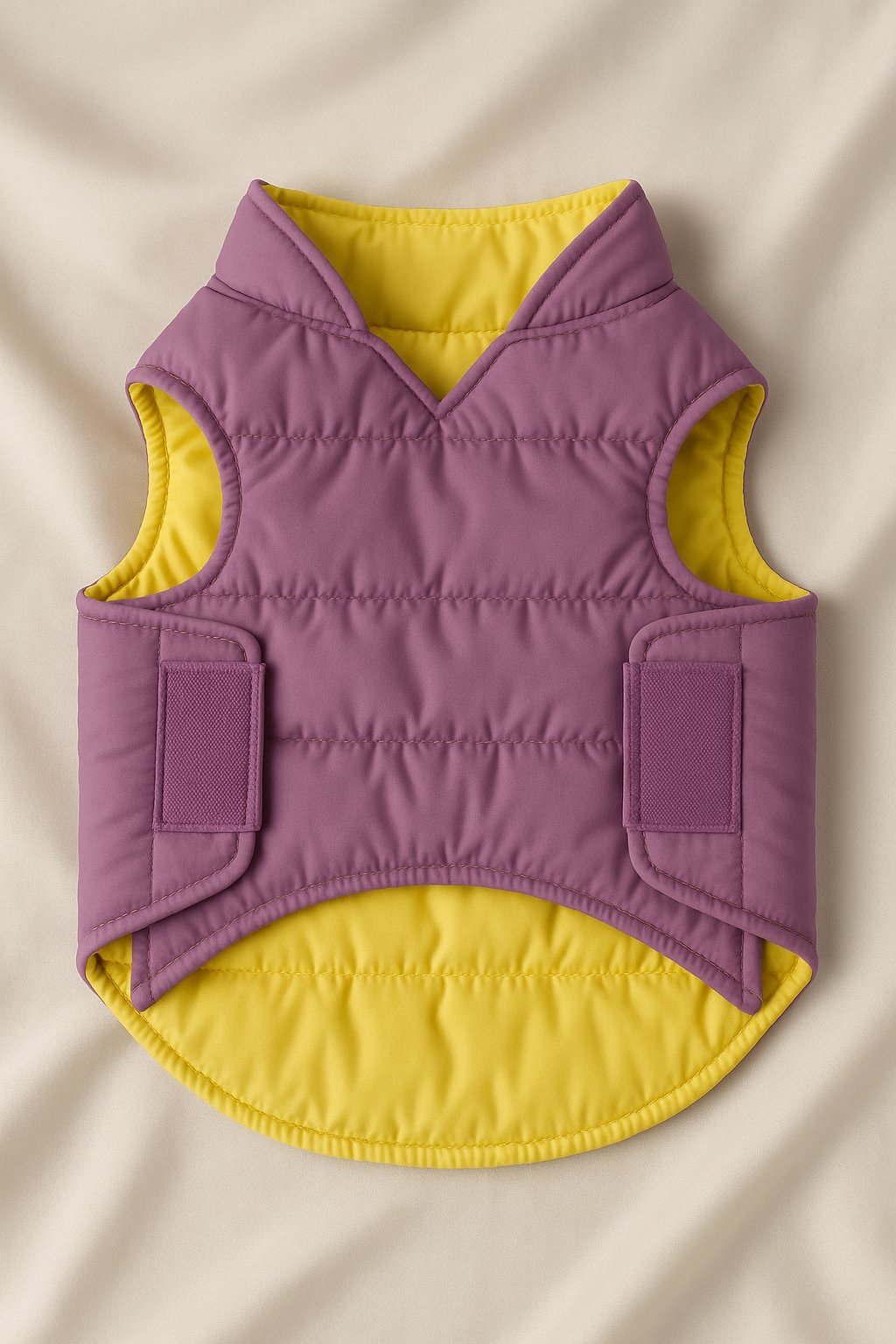 Furrfab Purple & Yellow Stylish Pet Jacket for Dogs - Image 3