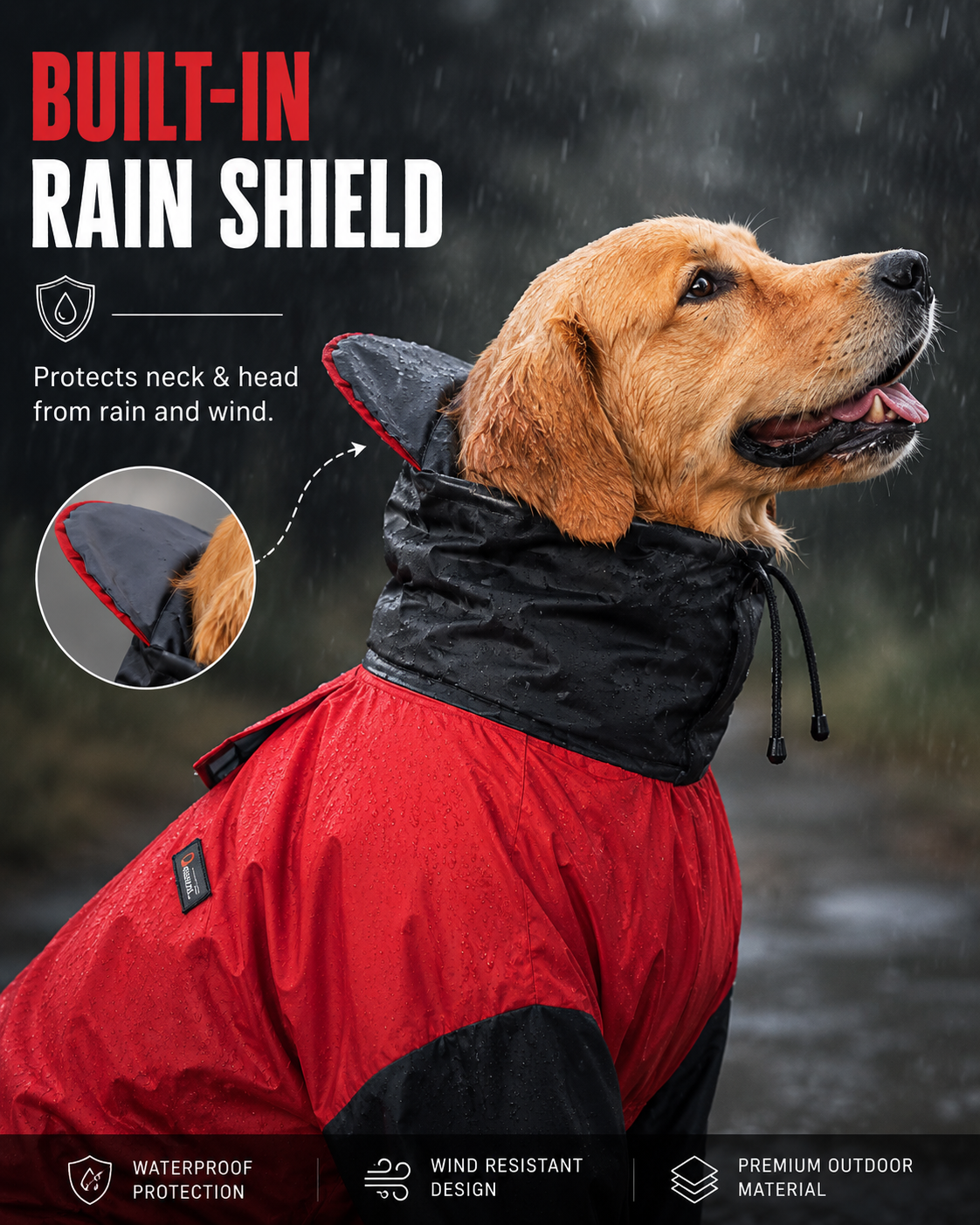 Furrfab Jumpsuit Style Dog Raincoat (Full Sleeves) - Image 6