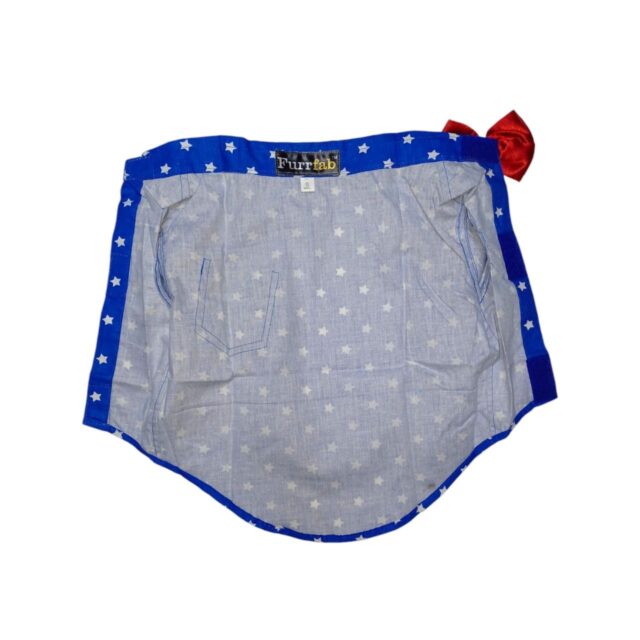 Furrfab Red Bow Navy Star Pop Shirt for Dogs - Image 2
