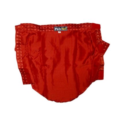 Furrfab White Bow Red Hexagon Design Shirt for Dog