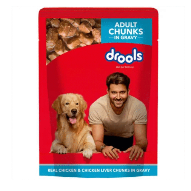 Drools Real Chicken & Chicken Liver Chunks in Gravy Adult Dog Wet Food 150g (5+1) - Image 2