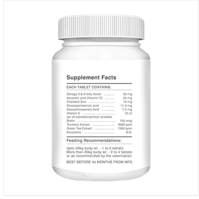 Drools Absolute Skin + Coat Tablet- Dog Supplement, 50 Pieces - Image 2