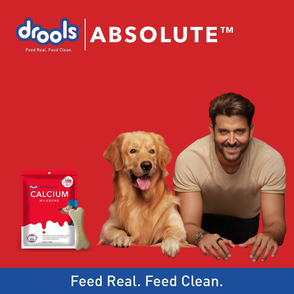 Drools Absolute Calcium Milk Bone for All Life Dogs Pouch, 20 Pieces Stages - Image 5