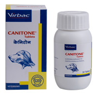Virbac Canitone Palatable Oral Supplement to Support Bone Healt for Dog & Cat, 30 Tablet