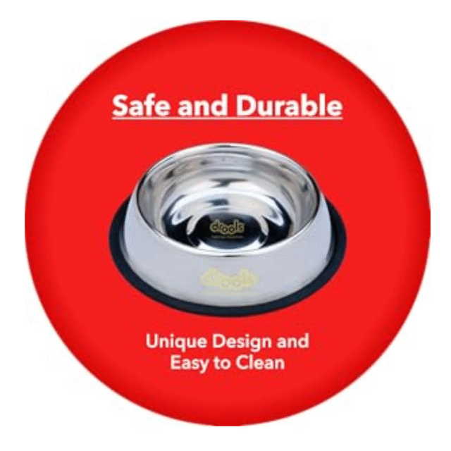 Drools  Steel Feeding feeding Bowl for Dog- 700 ml - Image 4