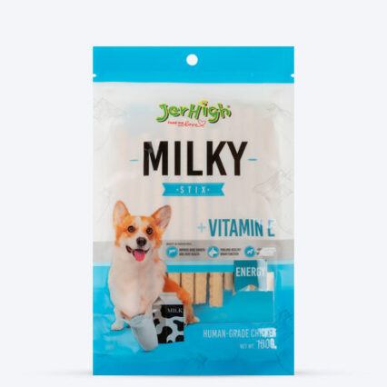 JerHigh Milky Stix Fully Digestible High Protein Treats for Dogs, 100gm