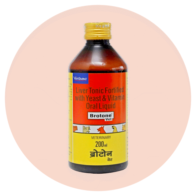 Virbac Brotone Yeast & Vit Liver Tonic Oral Liquid for Dog - 200 ml