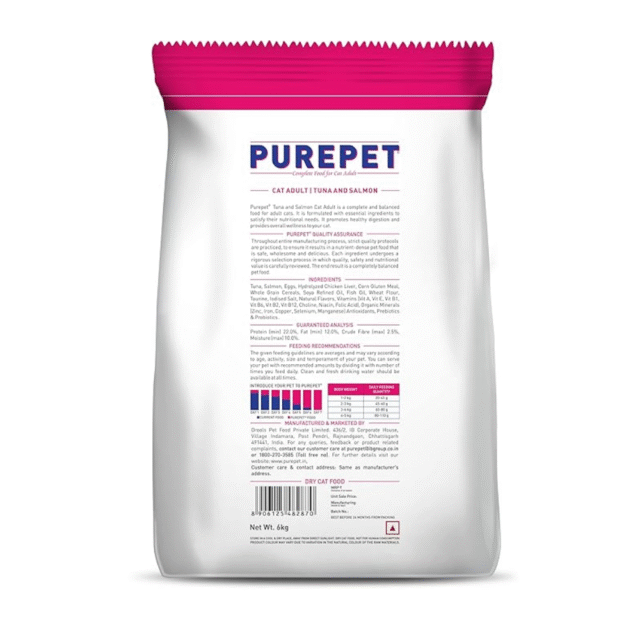 Purepet Adult Dry Cat Food Tuna & Salmon Flavour, 6 kg Pack - Image 2