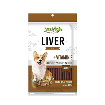 JerHigh Liver Stix Fully Digestible High Protein Treats for Dogs, 100gm