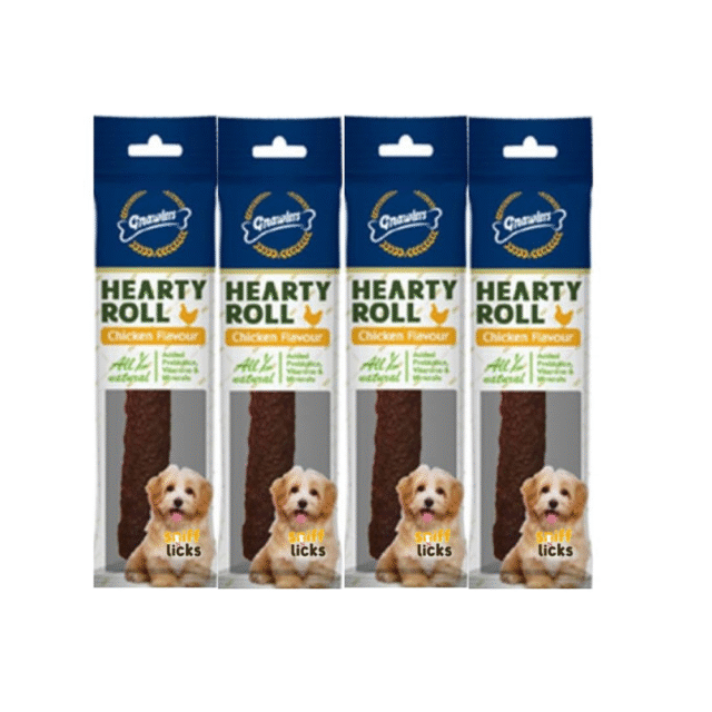 Gnawlers Hearty Roll Chicken Flavoured Dog Treats (9 inch)