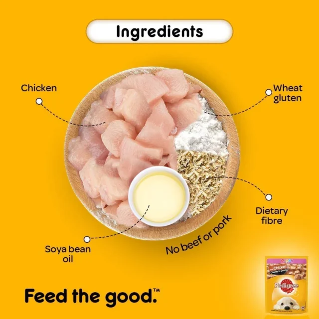 PEDIGREE Chicken Chunks Gravy Dog Food Pouch, 70g - Image 3