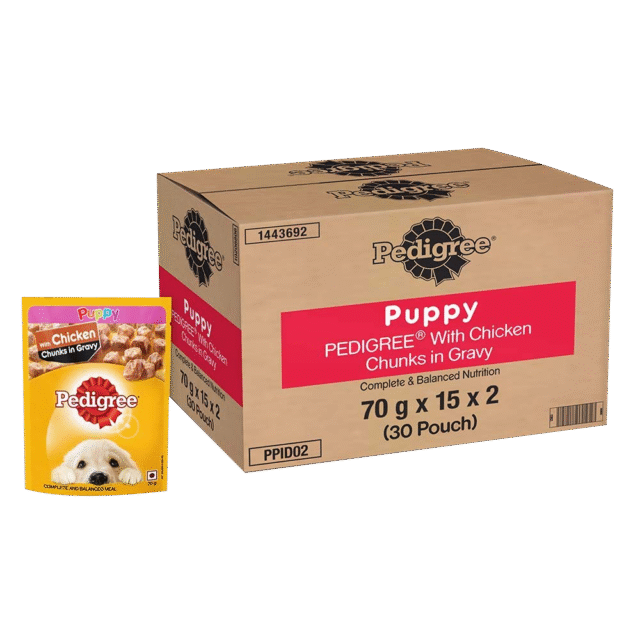 PEDIGREE Chicken Chunks Gravy Dog Food Pouch, 70g