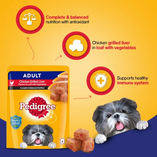 PEDIGREE Adult Wet Dog Food, Chicken Grilled Liver in Loaf with Vegetables, 70g - Image 3