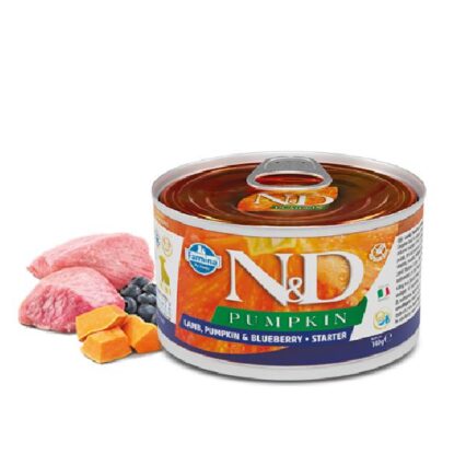 N&D Pumpkin Lamb Adult Mini, 140g Dog Wet Food (Pack og 3)