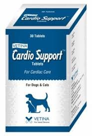 Vetina Cardio Support Tablets for Cardiac Care for Dogs and Cats, 30 Tabs