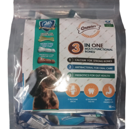 Gnawlers 3 In 1 Multi-Functional Bone Dog Treat, 18 Pc