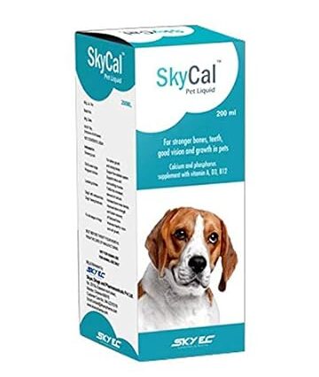 Skycal-DS Syrup Double Strength Calcium & Vitamin Syrup, 200ml for Dogs (Pack of 2)
