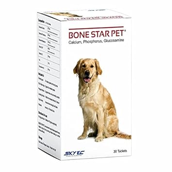 Bone Star Pet Tablets Calcium & Vitamin Supplement for Dogs 30 Tab (Pack of 2)