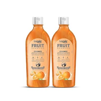 Lozalo Orange Fruit Pet Shampoo 500 ml for Dogs & Cats (Pack of 2)