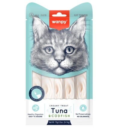 Wampy Creamy Treat for Cats - Tuna Codfish Flavor, 70g