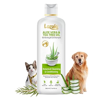 Lozalo Aloe Vera & Tea Tree Oil Shampoo, 500ml for Dogs & Cat