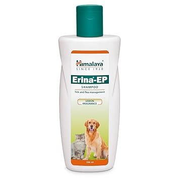 Himalaya Erina EP Shampoo for Dogs and Cats | Anti-Tick and Flea Formula, 200 ml