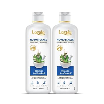 Lozalo Botanical No'mo Flakes Anti Dandruff Pet Shampoo - 500 ml (Pack of 2)