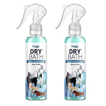 Lozalo Dry Bath, 200 ml Instant Instant Waterless Shampoo For Dogs, Cats (Pack of 2)