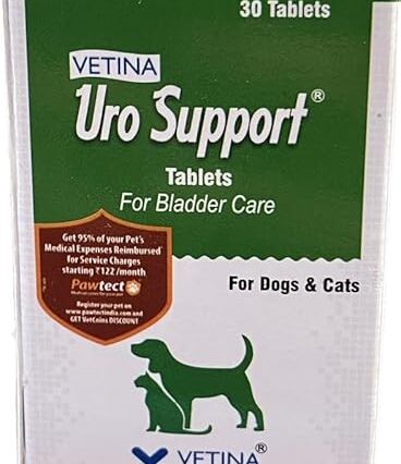 Vetina URO Support Tablets for Urinary Bladder Health Care for Dogs and Cats