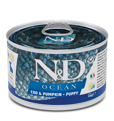 N&D Ocean COD Adult Mini Wet Dog Food. 140g (Pack of 3)