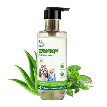 Natural Remedies Aura Glow Moisturizing Shampoo for Dogs, Cats,175 ml