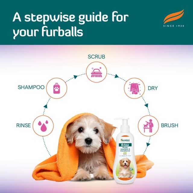 Himalaya Erina Puppy Shampoo & Conditioner 2 in 1 Formula - Image 5