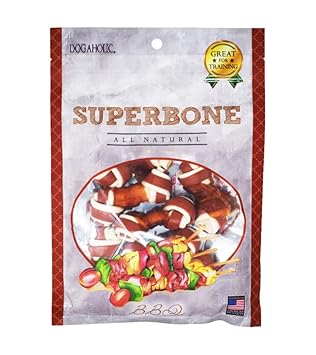 Superbone Knotted BBQ Stick Dog Treats (7 IN 1)