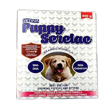 Vetina Puppy Serelac Powder Weaning Formula for Dogs & Cats, 400g