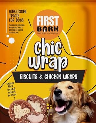 First Bark Biscuit & Chicken Wrap Dog Treat. 70g