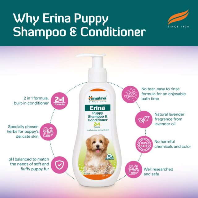 Himalaya Erina Puppy Shampoo & Conditioner 2 in 1 Formula - Image 6