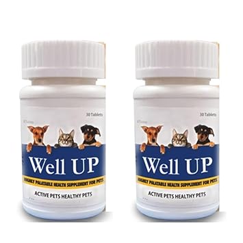 Vetina Well Up Pet Health Supplement for Dogs and Cats,30 Tablets (Pack of 2)
