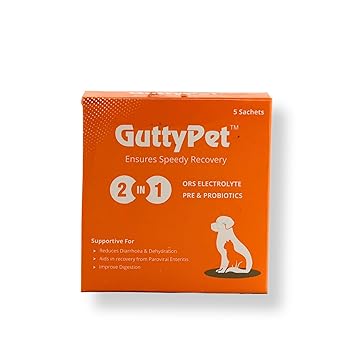 Gutty Pet Digestive Support Sachets for Dogs & Cats All Breeds & Ages 1 Box (5 Sachets)