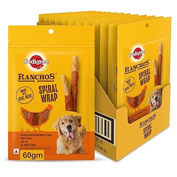 PEDIGREE RANCHOS Spiral Wrap Dog Treat, 720g (Pack of2)
