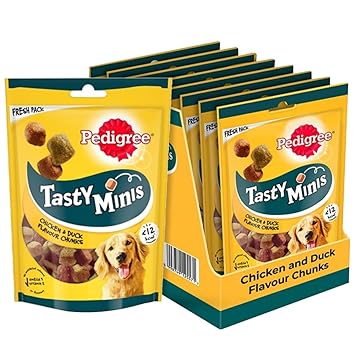 PEDIGREE TASTY MINIS Cubes Adult Dog Treat, 130g (Pack of 8)