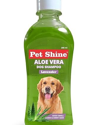 Pet Shine Aloe Vera Dog Shampoo- Reduces Hair Fall & Itching for Dogs & Cats, 200ml