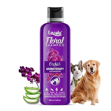 Lozalo Floral Orchid Aromatherapy Pet Conditioning Shampoo- 500 ml for Dogs & Cats