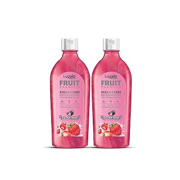 Lozalo Strawberry Fruit Pet Shampoo 200 ml for Dogs & Cats (Pack of 2)