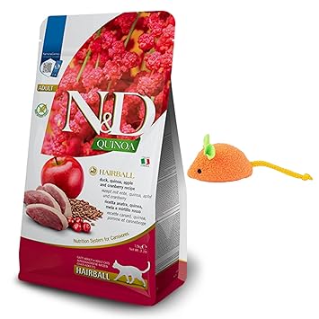 N&D Quinoa Hairball Adult Dry food for Cats, 1.5Kg