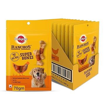 PEDIGREE RANCHOS Super Bones Dog Treat, 840g (Pack of 12)]