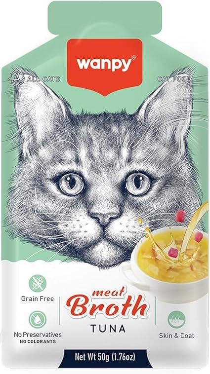 Wampy Meat Broath Tuna Flavor for Cats, 50g
