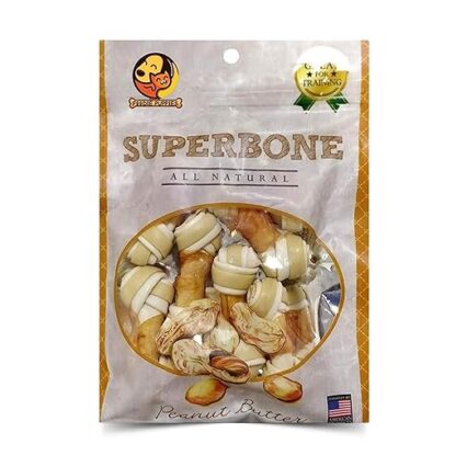 Superbone Knotted Peanut Butter Stick Dog Treats (21 IN 1)