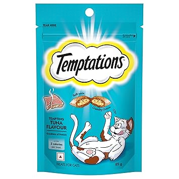 Temptations Crunchy Cat Treats, Tempting Tuna Flavour, 85 g