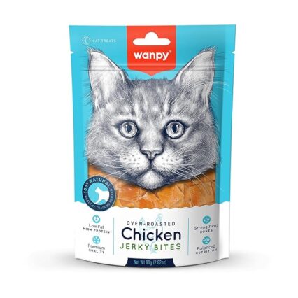 Wampy Cat Treat | Chicken Jerky Bites 80g (Pack of 1)
