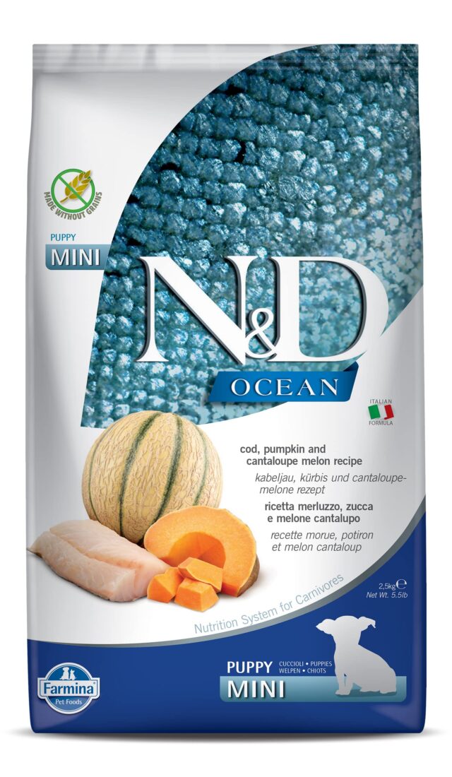 N&D Ocean COD, Pumpkin & Cantalope Melon Puppy Mini Dry Dog Food